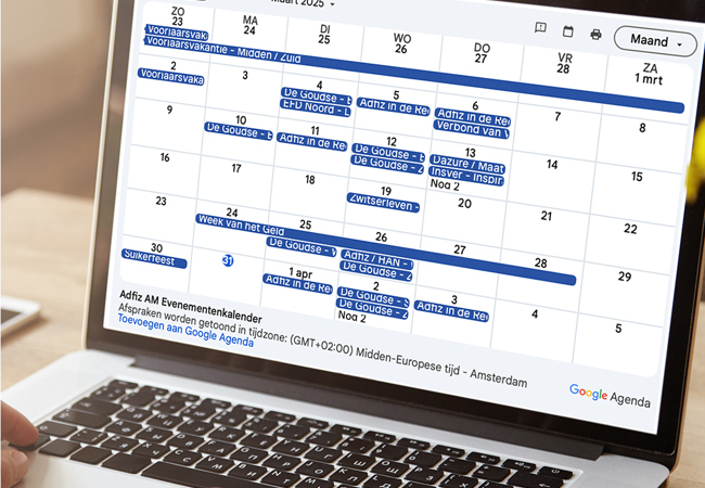 Adfiz Evenementenkalender Vierkant