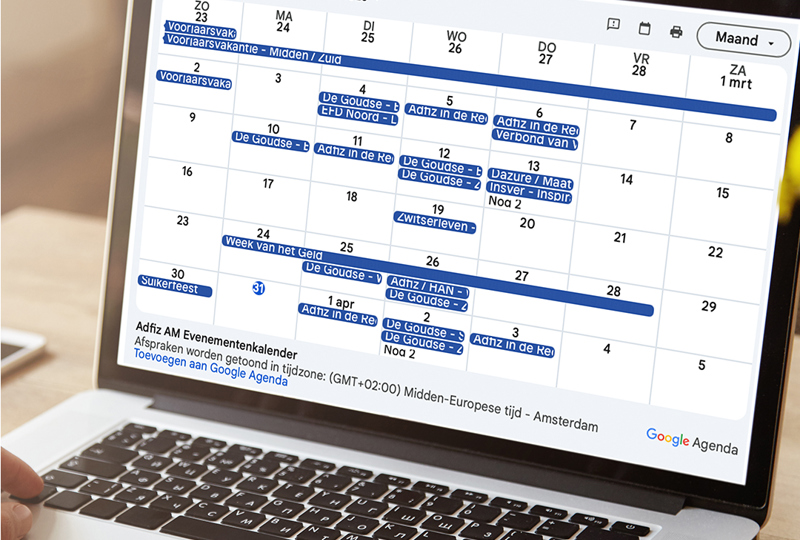 Adfiz Evenementenkalender Vierkant